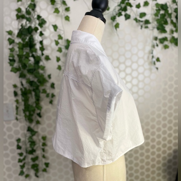 ZARA WHITE SHIRT WOMEN, Basic, pocket 100% cotton SIZE S - Picture 14 of 16